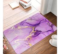 CWCMZDH De Lujo Púrpura Resumen Textura Patrón De Mármol De La Estera Estera Antideslizante Cocina Baño Jardín Alfombra