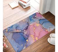 CWCMZDH De Lujo Resumen De Mármol Impreso Frente A La Puerta De La Estera Antideslizante Interior De Secado Rápido Felpudo De La Cocina Balcón De Entrada Alfombra De La Alfombra