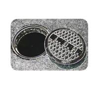 CWCMZDH Divertido 3D Trampas de la Alfombra de la Puerta Frontal de la Estera Antideslizante de Secado Rápido al Aire Libre de la Cubierta de Boca Patrón de la Estera del Piso del Baño