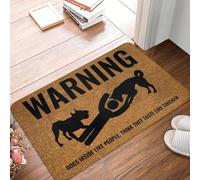CWCMZDH Divertido Bienvenida Advertencia Perro De Piso del Frente De La Puerta De Entrada Tapetes De Cocina Interior del Baño De Un Tapete De Baño Alfombras Y Tapetes