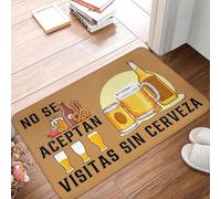 CWCMZDH Divertido Sin Cerveza No Hay Visitantes De Bienvenida Felpudo Antideslizante En La Entrada De La Cocina Puerta del Cuarto De Baño del Piso Estera De Garaje De Alfombras Y Tapetes