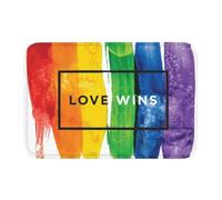 CWCMZDH El Amor GANA Arco Iris LGBT Estera Estera Antideslizante del Orgullo Gay, Lesbianas Baño Cocina Jardín Alfombra