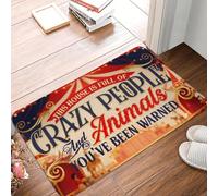 CWCMZDH Esta Casa Está Llena De Gente Loca Y Los Animales Frente A La Puerta De La Estera Antideslizante Al Aire Libre De La Estera del Piso De La Entrada del Cuarto De Baño Alfombra