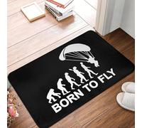 CWCMZDH Evolución De Paracaidismo Nacido para Volar Piso del Frente De La Puerta De Entrada Tapetes De Interior Parapente Baño Cocina Felpudo Alfombra del Dormitorio Alfombra