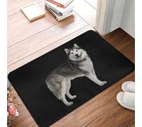 CWCMZDH Husky Siberiano Piso De La Puerta del Cuarto De Baño De La Cocina De La Estera Al Aire Libre Malamute De Alaska Perro Tapete De La Sala De Entrada Alfombra De Bandolero