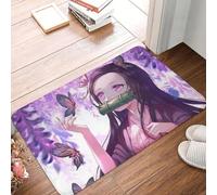 CWCMZDH Kimetsu No Yaiba Nezuko Puerta De La Cocina del Piso Cuarto De Baño Esteras Interior Demonio-Slayer Manga Felpudo Dormitorio Balcón De Entrada De Alfombras Y Tapetes