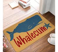CWCMZDH La Ballena De Bienvenida Frente A La Puerta De La Estera Antideslizante Impermeable Al Aire Libre De La Estera del Piso del Baño De La Entrada Alfombra De La Alfombra
