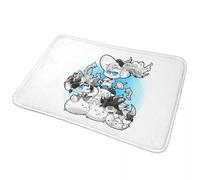 CWCMZDH La Batalla de los Gatos Antideslizante Estera Estera en el Piso Antidesgaste de Alfombras y tapetes para Cocina Entrada de la Casa, Cuarto de Baño Sala de Estar de Bandolero Esteras