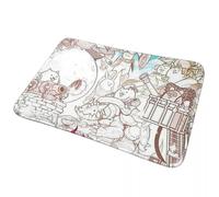 CWCMZDH La Batalla de los Gatos Antideslizante Estera Estera en el Piso Lavable de Alfombras y tapetes para Cocina Entrada de la Casa Balcón de Bandolero Esteras