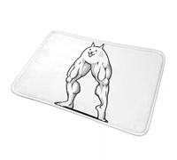 CWCMZDH La Batalla de los Gatos Antideslizante Estera Estera en el Piso Tapete Absorbente de Alfombras y tapetes para Cocina Entrada de la Casa de Habitación de Bandolero Esteras