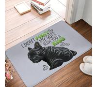 CWCMZDH Lindo Bulldog Francés Piso del Frente De La Puerta De Entrada De La Estera Cubierta Divertido Frenchie Mascotas Cocina Baño Felpudo Jardín De Alfombras Y Tapetes