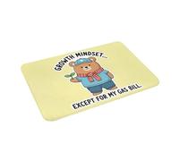 CWCMZDH Lindo Oso de Crecimiento de la Mentalidad Excepto Mi Factura de Gas Divertido Relacionable Cotización Diseño Antideslizante Estera del Piso Estera de Baño de Bandolero Esteras