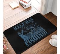 CWCMZDH Milf Hombre Me Encanta La Pesca Baja Cocina Cuarto De Baño Esteras Anti-Slip Interior Pescador De Regalo Un Tapete De Entrada del Jardín Alfombra De Bandolero