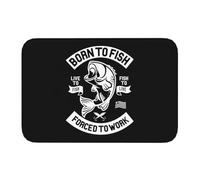 CWCMZDH Nacido A Los Peces con El Trabajo Forzado De La Puerta del Piso De La Cocina Alfombra De Baño Antideslizante Al Aire Libre Pescador Que Pesca Un Tapete De Baño Entrada De Alfombras Y Tapetes