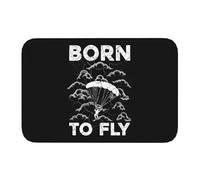 CWCMZDH Nacido para Volar En Parapente Piso De La Puerta De La Cocina Estera Antideslizante Interior Parapente, Paracaidismo Sprort Un Tapete De Entrada del Garaje De Alfombra