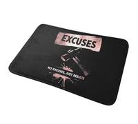 CWCMZDH No Hay Excusas, Solo Resultados Antideslizante Estera Estera en el Piso de Alfombras y tapetes para Cocina Entrada de la Casa, Cuarto de Baño Sala de Estar de Bandolero Esteras