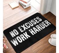 CWCMZDH No Hay Excusas Trabajar más Duro Entrenamiento de Motivación de la Cita Antideslizante Estera del Piso Ma para la Cocina Entrada de la Casa, Cuarto de Baño Esteras de Bandolero