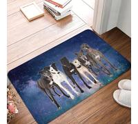 CWCMZDH Personalizado De Una Jauría De Galgos Felpudo Antideslizante Entrada De La Cocina El Baño del Piso De La Puerta Esteras Whippet Sighthound Perro Salón De Alfombras Y Tapetes