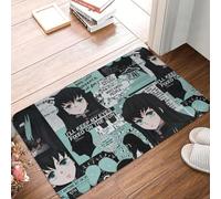 CWCMZDH Personalizado Demonio-Slayer Muichiro Tokito Collage Estera Estera Antideslizante Kimetsu No Yaiba Cocina Baño Jardín Alfombra