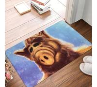 CWCMZDH Personalizado Divertido Sci Fi Show De Televisión Alf Frente De La Puerta De Piso Alfombras De Entrada Al Aire Libre De Vida Extraterrestre Formulario De Baño De La Cocina Felpudo