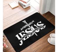 CWCMZDH Personalizado Jesús Es El Camino La Verdad La Vida Felpudo Antideslizante Alfombras De Entrada A La Religión De La Cruz De La Fe, Balcón De La Habitación De Alfombras Y Tapetes