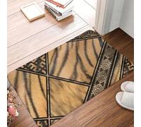 CWCMZDH Personalizado Tigre De Bengala De Piel Étnico Tribal Adornos De La Estera Estera del Animal Textura De Cuero Cocina Baño Sala De Estar Alfombra