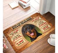 CWCMZDH por Favor Recuerde Que Esta Es Mi Casa Rottweiler Felpudo Antideslizante En La Entrada del Baño De La Puerta De La Cocina del Piso Estera De Garaje De Alfombras Y Tapetes