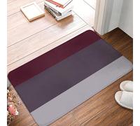 CWCMZDH Preppy de Moda de Invierno de Colores Ombre Borgoña Gris Rojo Plum Rayas Antideslizante Estera Estera en el Piso de la Entrada de la Sala de Bandolero Esteras