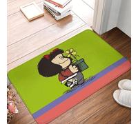 CWCMZDH Quino Cómica De Dibujos Animados De Mafalda Puerta De La Cocina del Piso Alfombras De Baño Antideslizante En La Cubierta De Un Tapete De Entrada del Jardín De Alfombras Y Tapetes
