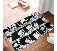 CWCMZDH Quino Cómica De Dibujos Animados De Mafalda Puerta Estera Antideslizante Al Aire Libre De Secado Rápido Felpudo De La Cocina Balcón De Entrada Alfombra De La Alfombra