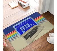 CWCMZDH Retro Commodore 64 Antideslizante Estera Nacido un Monitor Preparado para C64 Inspirado Sala de Estar Dormitorio Mat Alfombra de Oración Interior, una Decoración Moderna