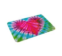 CWCMZDH Tinte del Lazo Rojo Corazón Antideslizante Estera Estera en el Piso Antidesgaste de Alfombras y tapetes para Cocina Entrada de la Casa Sala de Estar de Bandolero Esteras