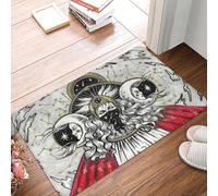 CWCMZDH Triple Diosa De La Luna Que La Estera Estera Antideslizante Pentagrama Wicca Pagana Cocina Baño Garaje Alfombra