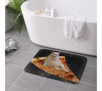 CWCMZDH Unisex Espacio Pizza Cat Antideslizante Estera Estera en el Piso Tapete Absorbente de Alfombras y tapetes para Cocina Entrada de la Casa de Habitación de Bandolero Esteras