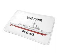 CWCMZDH USS Carr FFG 52 Oliver Hazard Perry Clase Antideslizante Estera Estera en el Piso de Alfombras y tapetes para Cocina Entrada de la Casa Balcón de Bandolero Esteras