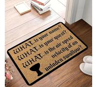 CWCMZDH Vintage Alfombra ¿Cuál Es Tu Búsqueda? Impreso Tapete Diseñado con los Monty Python Inspiración para Resbalón Anti Dormitorio Alfombra de Baño