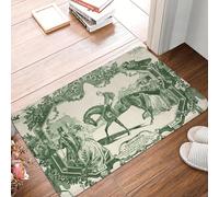 CWCMZDH Vintage Francés Toile De Jouy De La Puerta De Piso del Baño De La Cocina De La Estera Antideslizante De Interior De Francia De Arte Tapete De Entrada del Jardín Alfombra De Bandolero