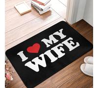 CWCMZDH Yo Amo A Mi Esposa Felpudo Antideslizante Estera De Baño De La Cocina Jardín Garaje Piso De La Puerta De Entrada, Alfombras Y Tapetes