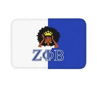 CWCMZDH Zeta Phi Beta De La Hermandad De Mujeres Frente A La Puerta del Piso De Alfombras De Entrada Cubierta De Cocina Cuarto De Baño Felpudo Alfombra del Dormitorio Alfombra