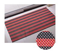 CWCQGH Alfombrillas de Goma Antideslizantes antifatiga, Impermeables y Gruesas, para restaurantes y Bares. Alfombrillas Nuevas para Puertas, baños, remolques y garajes. Alfombri,Hollow Red Black