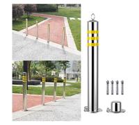 CWCQGH Bolardo de Seguridad de hormigón para Suelo, Poste de Barrera de Control de Acceso con Kit Completo,1pc-7.6 x 60cm
