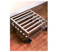 CWCQGH Carro rodante para Plantas con Bandeja de Acero Inoxidable con Cerradura. Soporte Robusto y Duradero para facilitar el Movimiento de artículos en el hogar. Soporte para p,40x40x25cm
