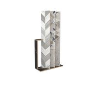 CWCQGH Estante de exhibición de Azulejos Oblicuo con Rejilla 10/20, Soporte de Madera para Platos, Estante de exhibición de muestras de Azulejos de mármol y cerámica para exposi,63x24x59cm