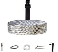 CWCQGH Lavabo de cerámica para baño Lavabo de encimera Lavabo de Vidrio artístico galvanizado Fundido a presión Lavabo de Cristal cilíndrico sobre encimera Juego de Lavabo,C