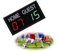 CWCQGH Marcador electrónico magnético con batería/Control Remoto, Mini Marcador Digital portátil, Marcador de Mesa LED, cronómetro para Juegos de Baloncesto/fútbol