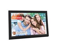 CWCQGH Marco de Fotos Digital Inteligente con WiFi de 15,6 Pulgadas, 32 GB de Almacenamiento, Pantalla táctil IPS FHD de Gran tamaño, rotación automática, más nítida,15.6inch-Black