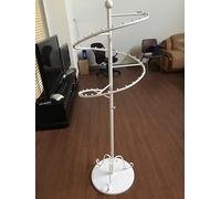 CWCQGH Perchero Espiral Negro para Ropa, Expositor versátil para Ropa Interior y Trajes de baño, con 40 topes de Bola y rieles de Almacenamiento de pie,White