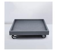 CWCQGH Soporte Cuadrado Resistente para Plantas con Ruedas, Bandeja rodante para macetas, Base Tipo Posavasos con Ruedas - Gris, 24 cm,Grey-38cm