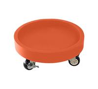 CWCQGH Soporte para Plantas con Ruedas, Bandeja rodante de plástico para Plantas, Base con Ruedas para macetas Redondas, Carrito con Ruedas, Bandeja Tipo platillo/naranja/20 cm gris-20 cm
