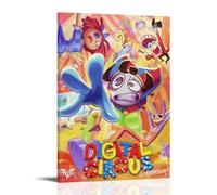 CWDRHD The Amazing Digital Circus Modern Ultra Clear Wall Decor Prints Decorative Posters Exquisite Art Decoration Suitable for Office Living Room and RoomFrame-style16x24inch (40x60cm)